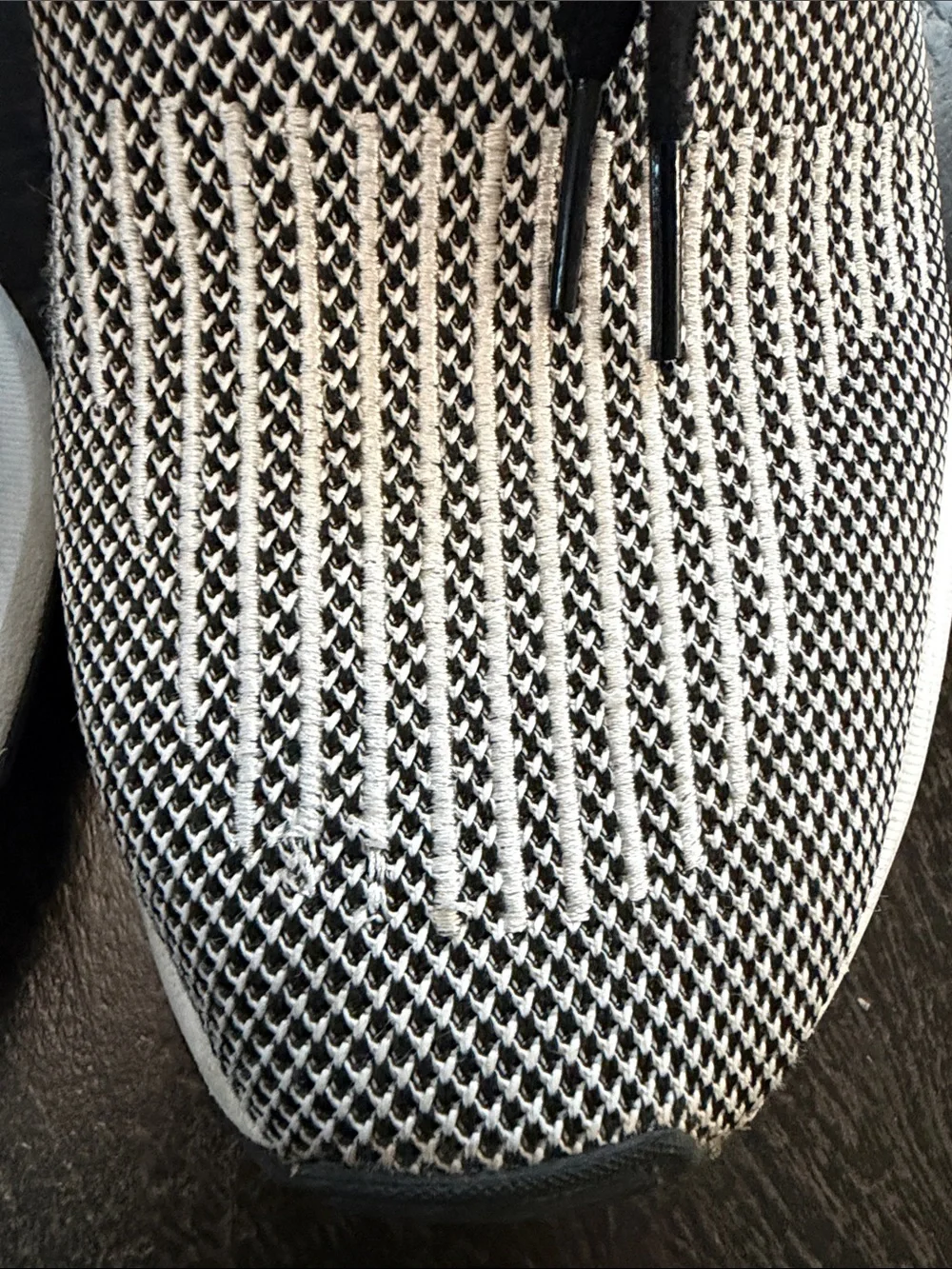 adidas Men’s Black and White Knit Athletic Sneakers